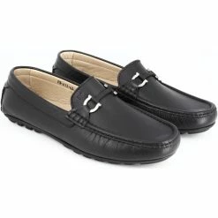 Belym Mocassins Homme de ville en cuir Noir 613 Couleur Noir