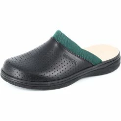 Belym Sabot Médicale Homme En Cuir Noir 101 Couleur Noir