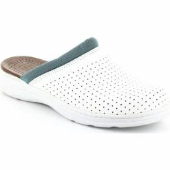 Belym Sabot Médicale Homme En Cuir Blanc 101 Couleur Blanc