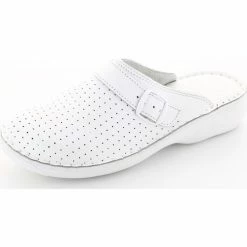 Belym Sabot Médicale Femme En Cuir Blanc 450 Couleur Blanc