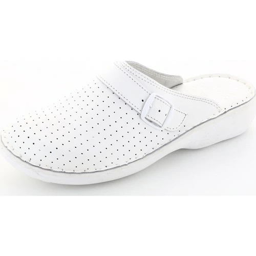 Belym Sabot Médicale Femme En Cuir Blanc 450 Couleur Blanc