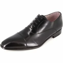 Belym Chaussures Hommes Richelieu En Cuir Noir Couleur Noir