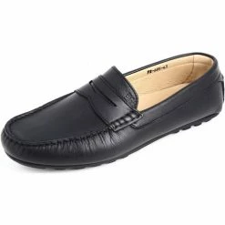 Belym Mocassin Homme De Ville En Cuir Noir 605 Couleur Noir