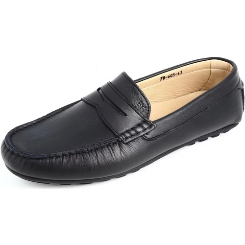 Belym Mocassin Homme De Ville En Cuir Noir 605 Couleur Noir