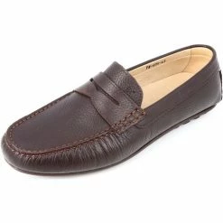 Belym Mocassins Hommes ville en Cuir Marron 605 Couleur Marron