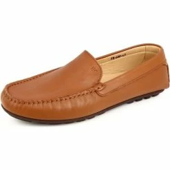 Belym Mocassins Hommes ville en Cuir Marron Camel 600 Couleur Camel