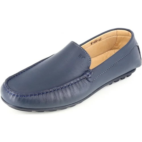 Belym Mocassins en Cuir Bleu pour Hommes Sport 600 Couleur Bleu