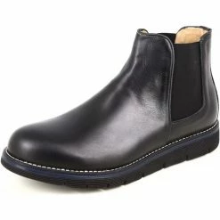 Belym Boots homme en cuir noir 0090 Couleur Noir