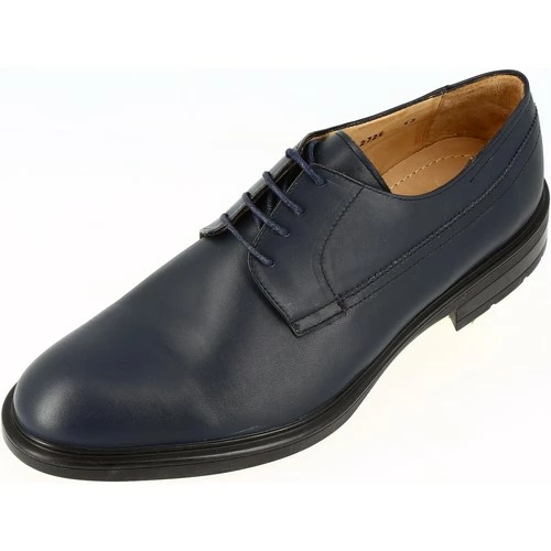 Belym Derby homme en cuir bleu marine 2726 Couleur BLEU MARINE