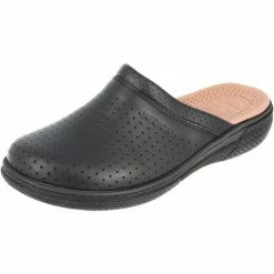 Belym Sabot Médical femme en cuir véritable Noir 416 Couleur list: Noir|Noir