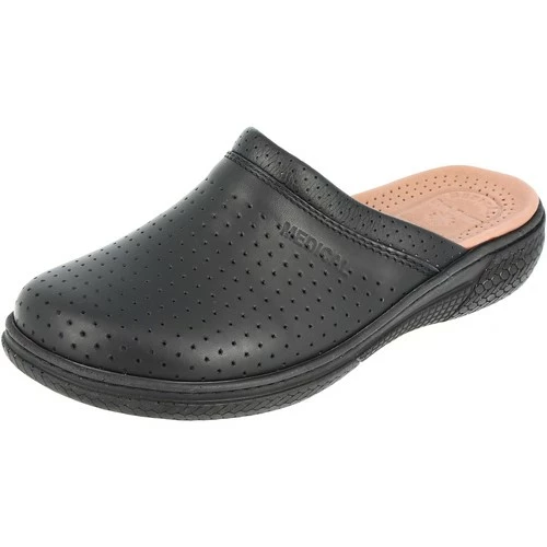 Belym Sabot Médical femme en cuir véritable Noir 416 Couleur list: Noir|Noir