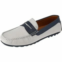 Belym Mocassin homme en véritable cuir Gris et Bleu 605 Couleur list: Gris|Gris