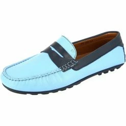 Belym Mocassin homme en véritable cuir Bleu ciel et Bleu Marine 605 Couleur list: bleu ciel|Bleu