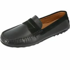 Belym Mocassin homme en véritable cuir Noir et Noir daim 605 Couleur list: Noir|Noir