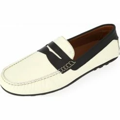 Belym Mocassin homme en véritable cuir Beige et Noir 605 Couleur list: Beige|Beige