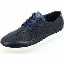 Belym Chaussure sneaker détente homme en cuir bleu 01 Couleur list: Bleu|Bleu