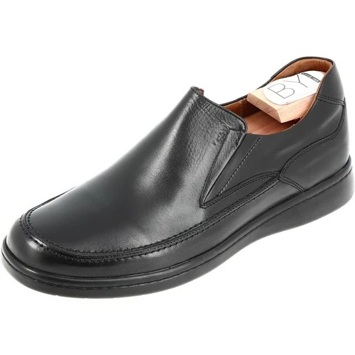 Belym Chaussure Médicale homme Mocassin en cuir noir 632 Couleur list: Noir|Noir