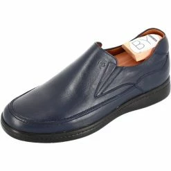 Belym Chaussure Homme Médicale mocassin en cuir bleu 632 Couleur list: Bleu|Bleu