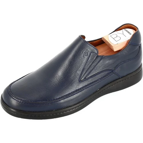 Belym Chaussure Homme Médicale mocassin en cuir bleu 632 Couleur list: Bleu|Bleu