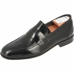 Belym Chaussures Hommes Richelieu en cuir verni noir 675 Couleur list: Noir|Noir