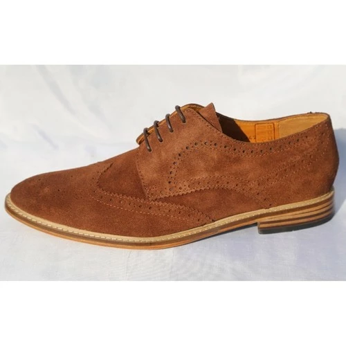 Belym Chaussure Homme De Ville Richelieu Cuir Daim Marron Couleur Marron