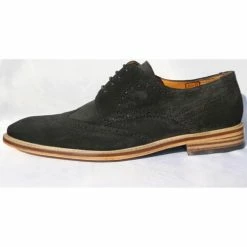 Belym Chaussure Homme De Ville Richelieu Cuir Daim Noir Couleur Noir