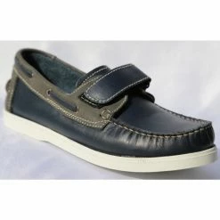 Belym Chaussure Garcon Mocassin Cuir Bleu Marine Couleur Bleu