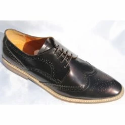 Belym Chaussure Homme Richelieu Cuir Vernis Marron Couleur Marron