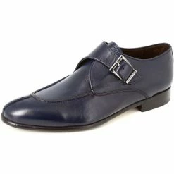 Belym Chaussures Hommes De Ville En Cuir Bleu Marine Couleur BLEU MARINE