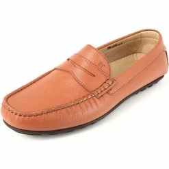 Belym Mocassins Hommes ville en Cuir Camel 605 Couleur Camel