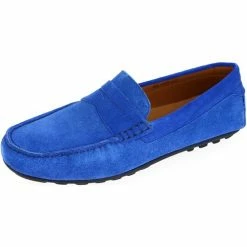 Belym Chaussures Homme Mocassins en cuir Bleu Bic daim 605 Couleur list: Bleu|Bleu