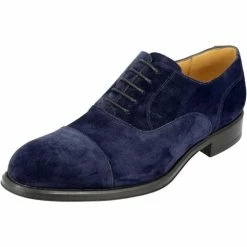 Belym Richelieu homme de ville en cuir Daim Bleu 201 Couleur list: Bleu|Bleu