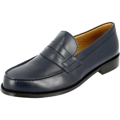 Belym Mocassin homme de ville en cuir bleu 100 Couleur list: Bleu|Bleu