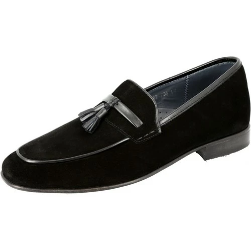 Belym Chaussure Homme Richelieu en cuir Daim Noir 730 Couleur list: Noir|Noir