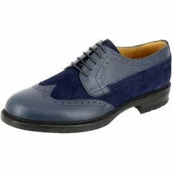 Belym Derby homme en cuir Bleu et Bleu daim 360 Couleur list: Bleu|Bleu