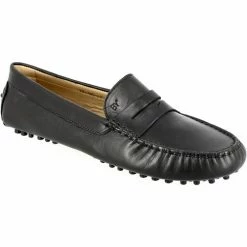 Belym Mocassin femme en cuir véritable Noir 105 Couleur list: Noir|Noir